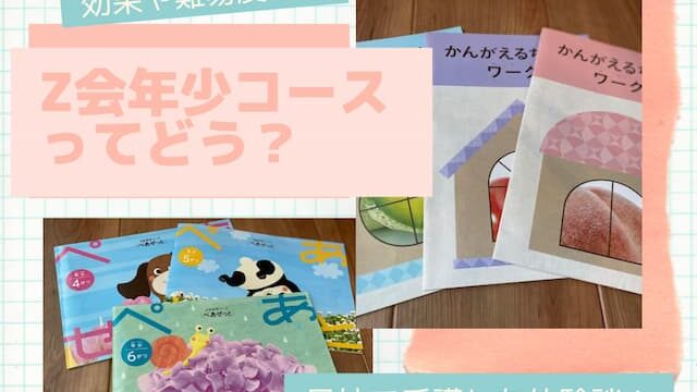 Z会幼児コース『年少』効果は？難しい？兄弟で受講した体験談を口コミ 